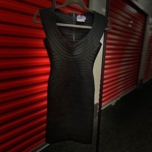 Black AUTHENTIC Herve Leger bandage dress in excellent condition.